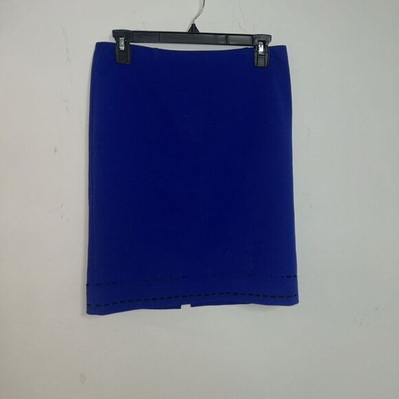 Worth Dresses & Skirts - Worth New York Blue Pencil Skirt Sz 2 Career Knee Length Classic